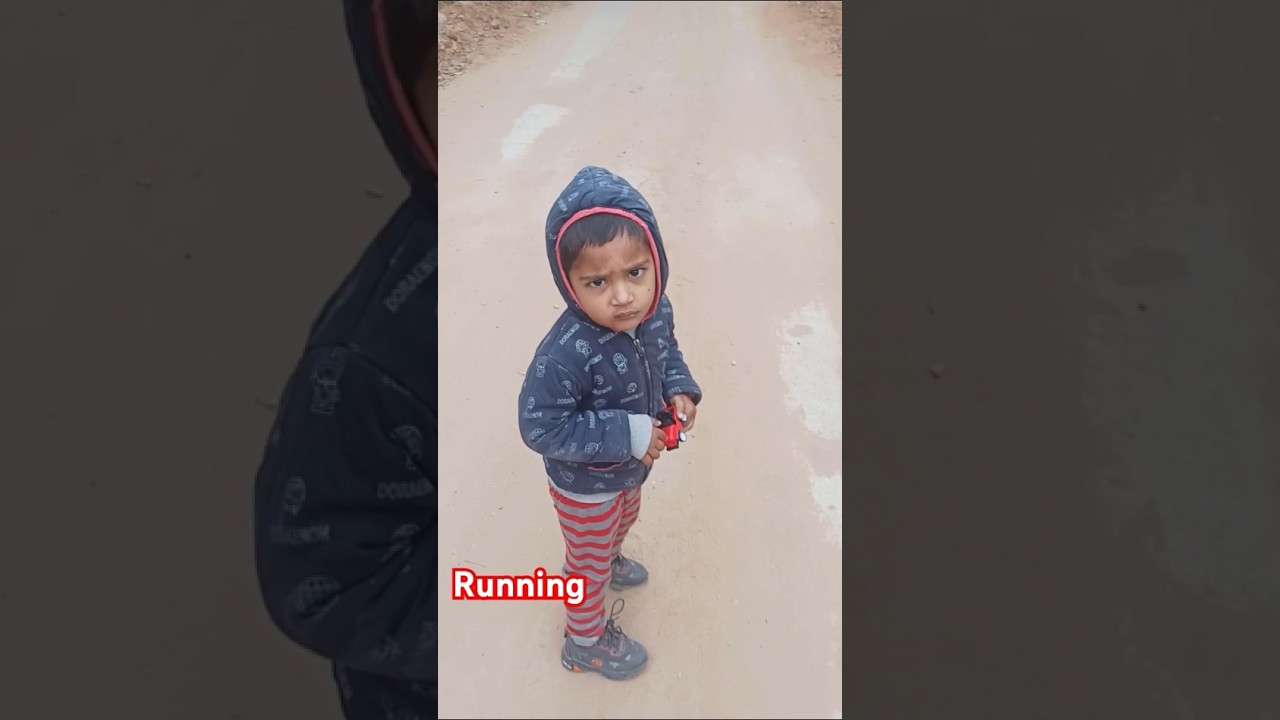 Adorable Baby Boy Running on the Road 🏃‍♂️
