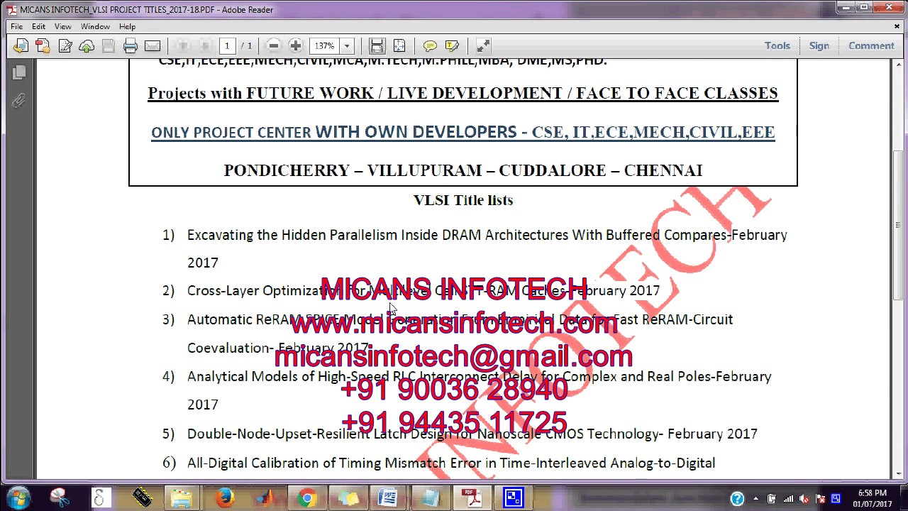 Top VLSI Project Ideas for 2017-2018 🌟