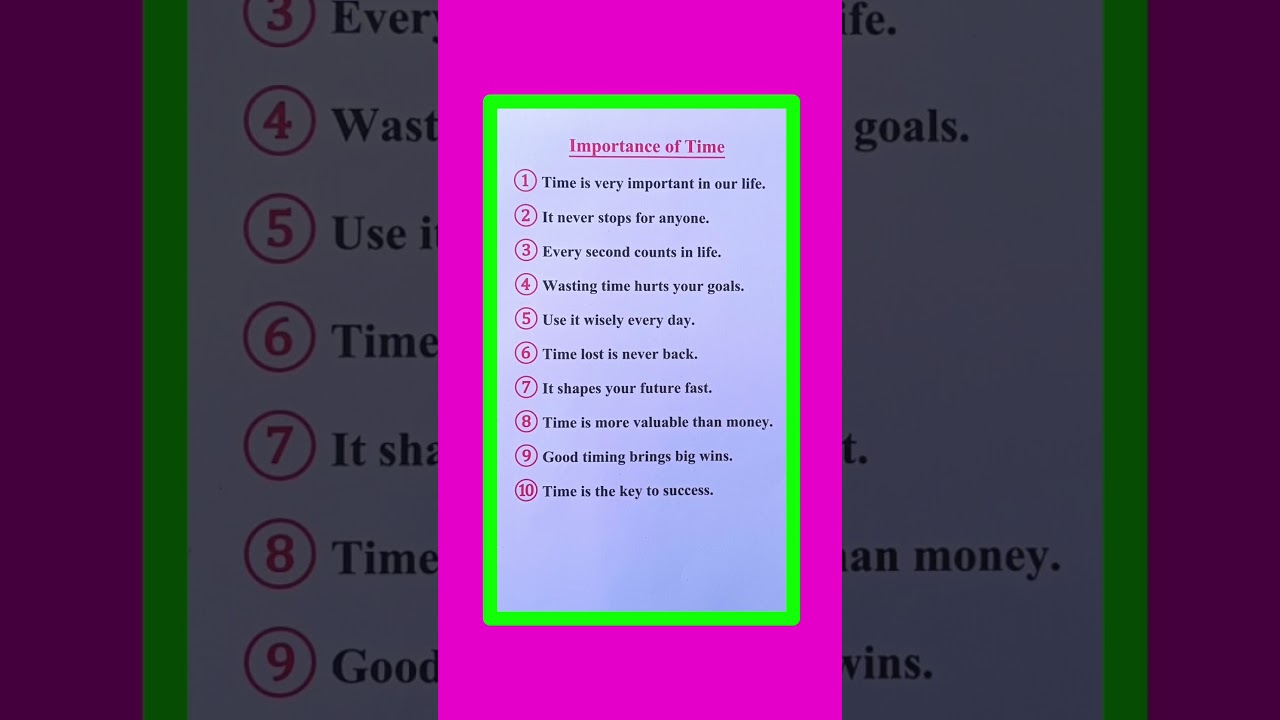 10-Line Essay on the Importance of Time ⏳