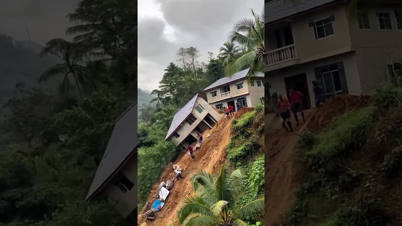 Live Landslide Destroys Home in Seconds 🌍