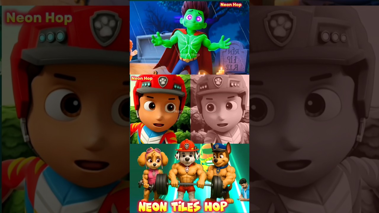 🚓 Paw Patrol's Chase vs. Zombie Ryder | Epic Tiles Hop Battle Ep 93