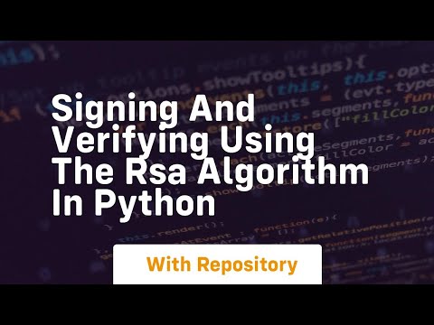 Signing and verifying using the rsa algorithm in python