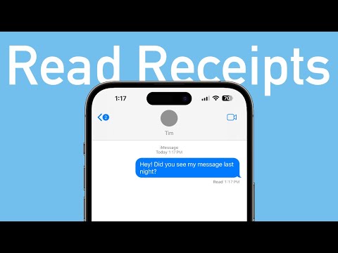 How To Read Receipts On/Off For Messages