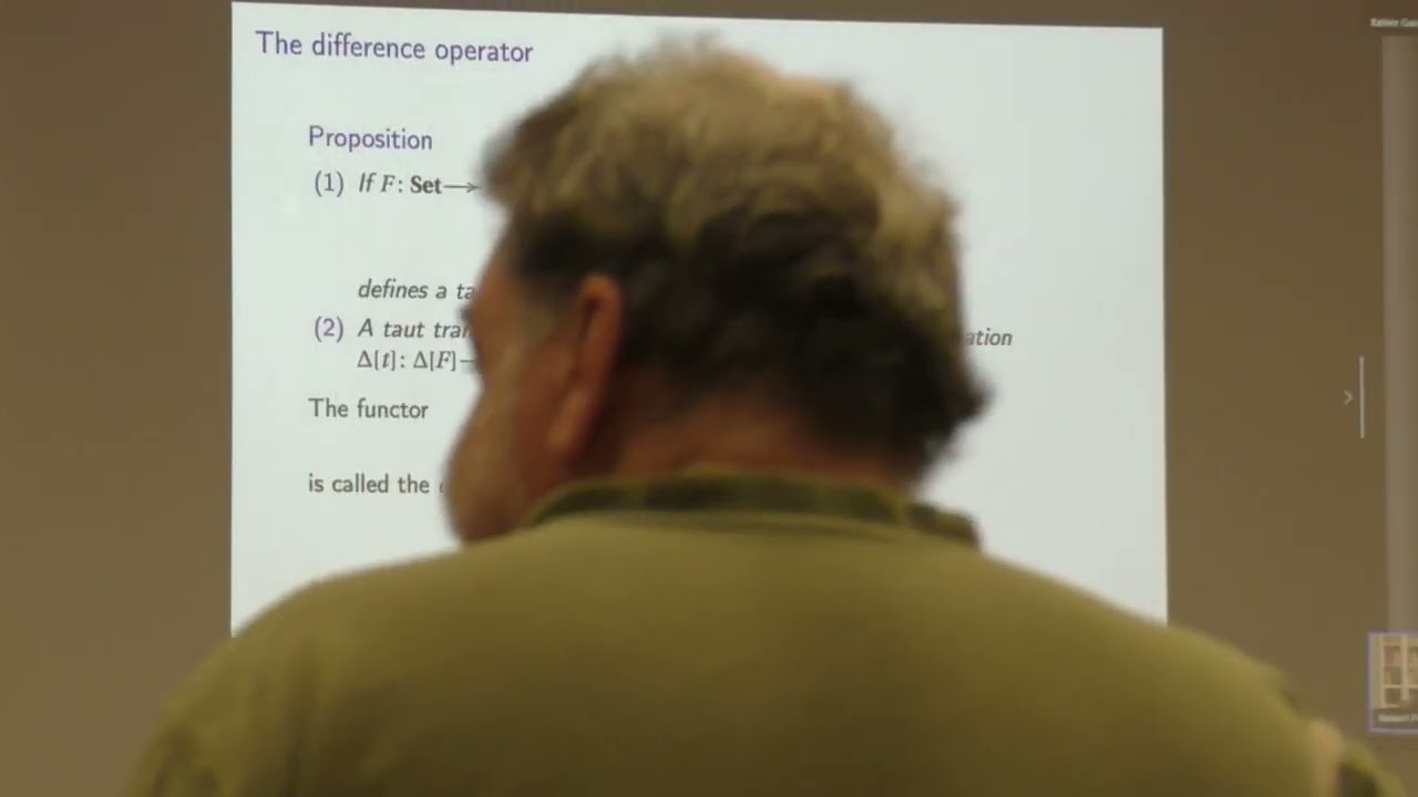 CT2024, Robert Paré: The difference calculus for functors on presheaves