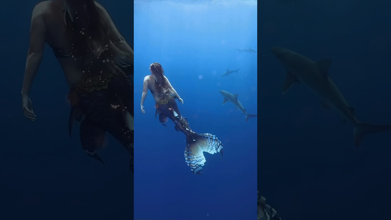 Swam with Sharks as a Mermaid 🦈