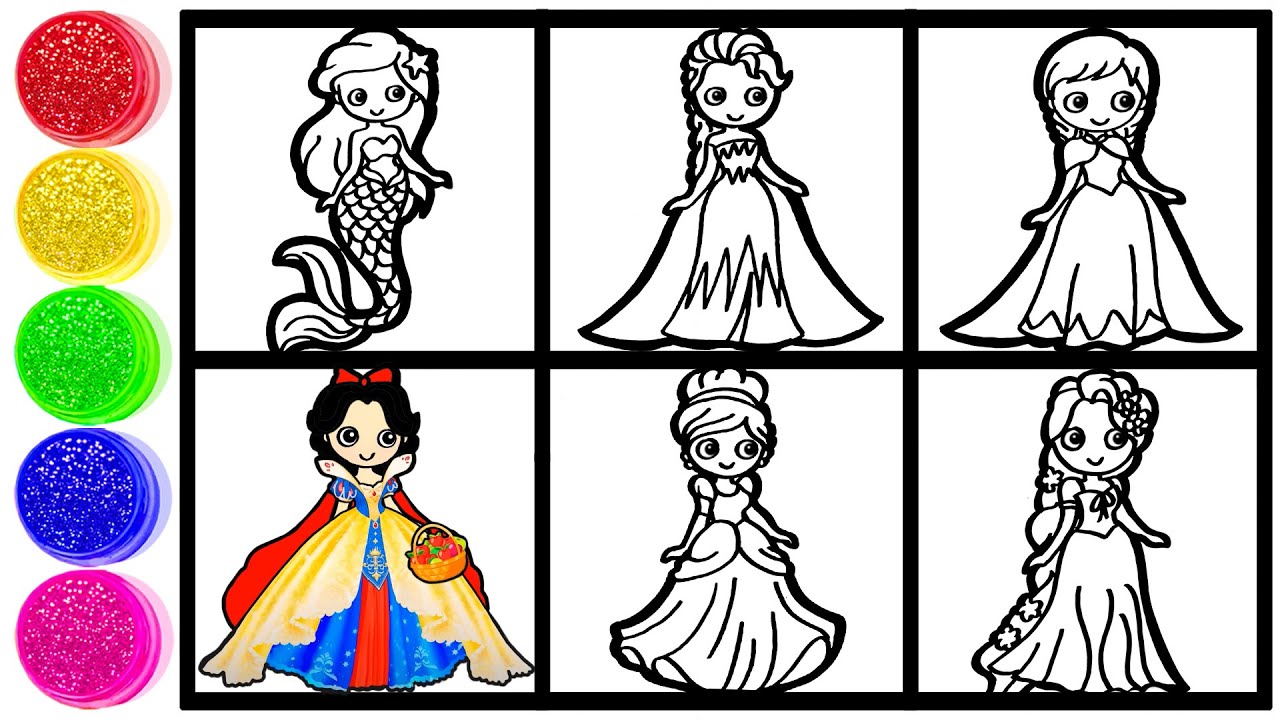 How to Draw 6 Cute Disney Princesses & Peppa Pig ✏️