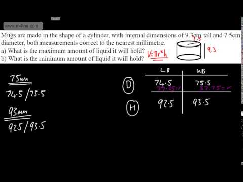 GCSE Maths - Upper and Lower Bounds (Accuracy of Measures) Higher A* Topic Edexcel