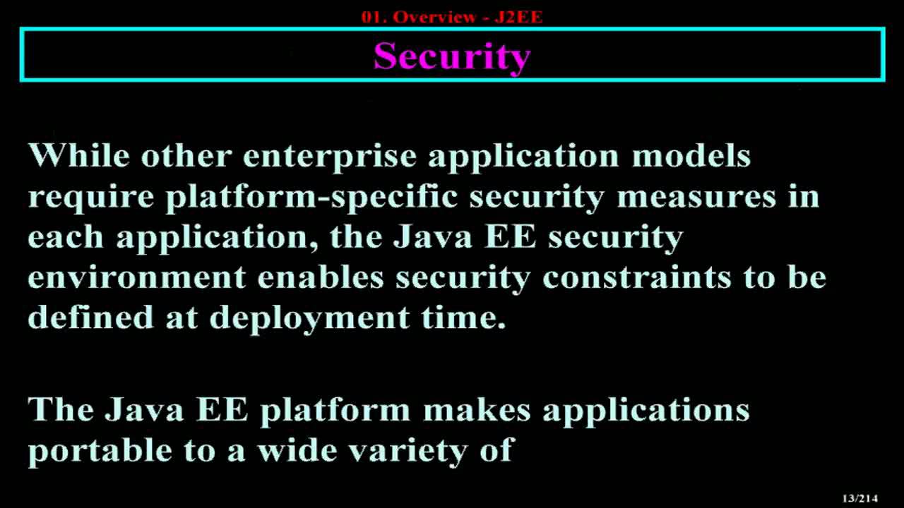 J2EE Overview (Chapters 1-8) π