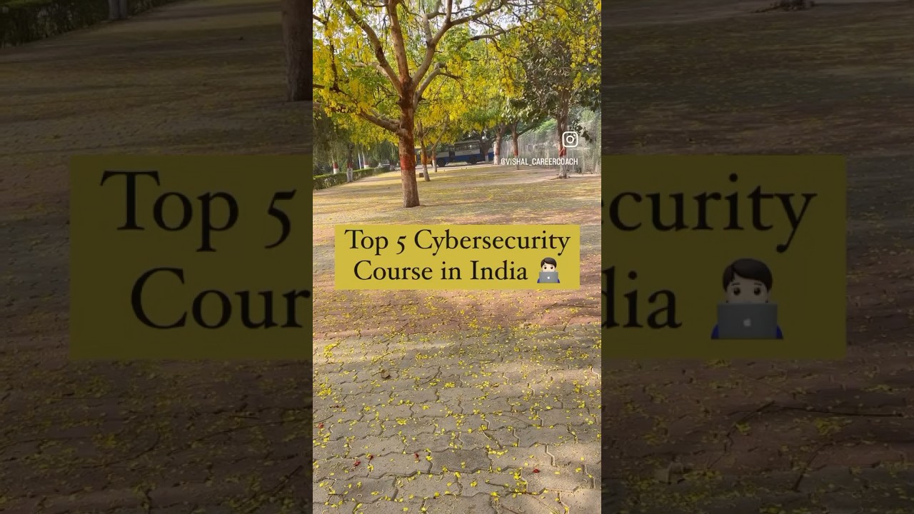 Top 5 Cybersecurity Course in India 📚👩🏻‍🎓