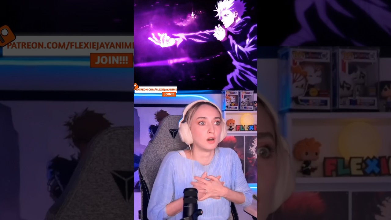 Gojos Hollow Purple making that base drop! 🤯💜#reactionvideo #gojosatoru #gojo #jjk #jujutsukaisen