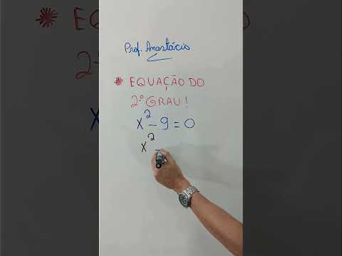 Equação do 2º grau x² – 9 = 0 . Equação incompleta.