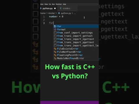 C vs Python Speed Test #cpp #python #programming #code