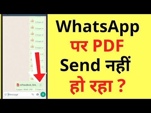 WhatsApp Par PDF File Send Nahi Ho Raha Hai | PDF File Not Sending Problem On WhatsApp