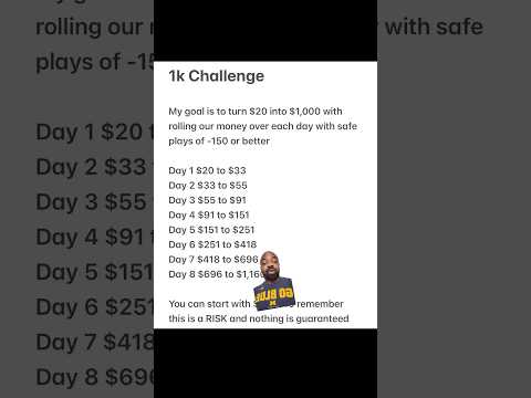 Turning $20 Into $1,000 In 8 Days Challenge | Day 1 | 9/7