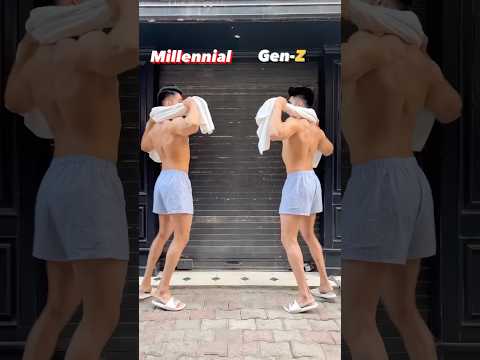 Millennialđ„” VS Gen-ZâĄïž#fashion #mensfashion #menswear #outfit #genz #millennials #shorts #love