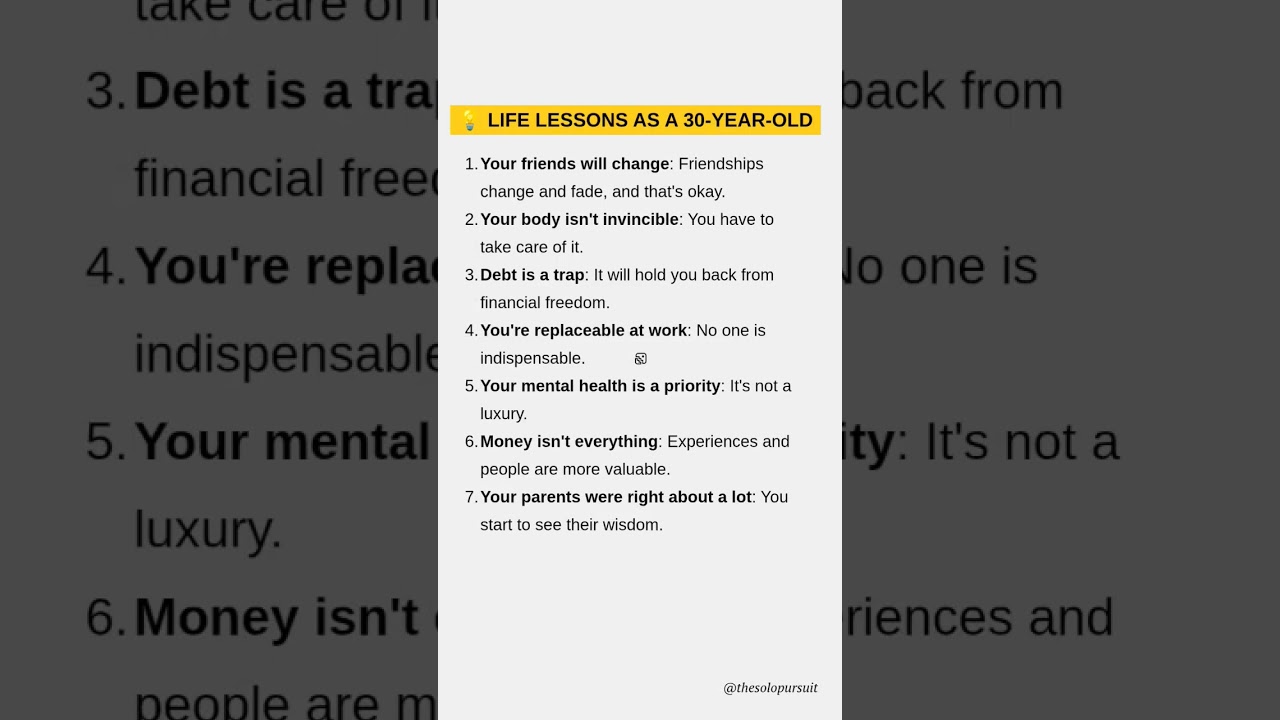 7 Key Life Lessons in Your 30s ✨