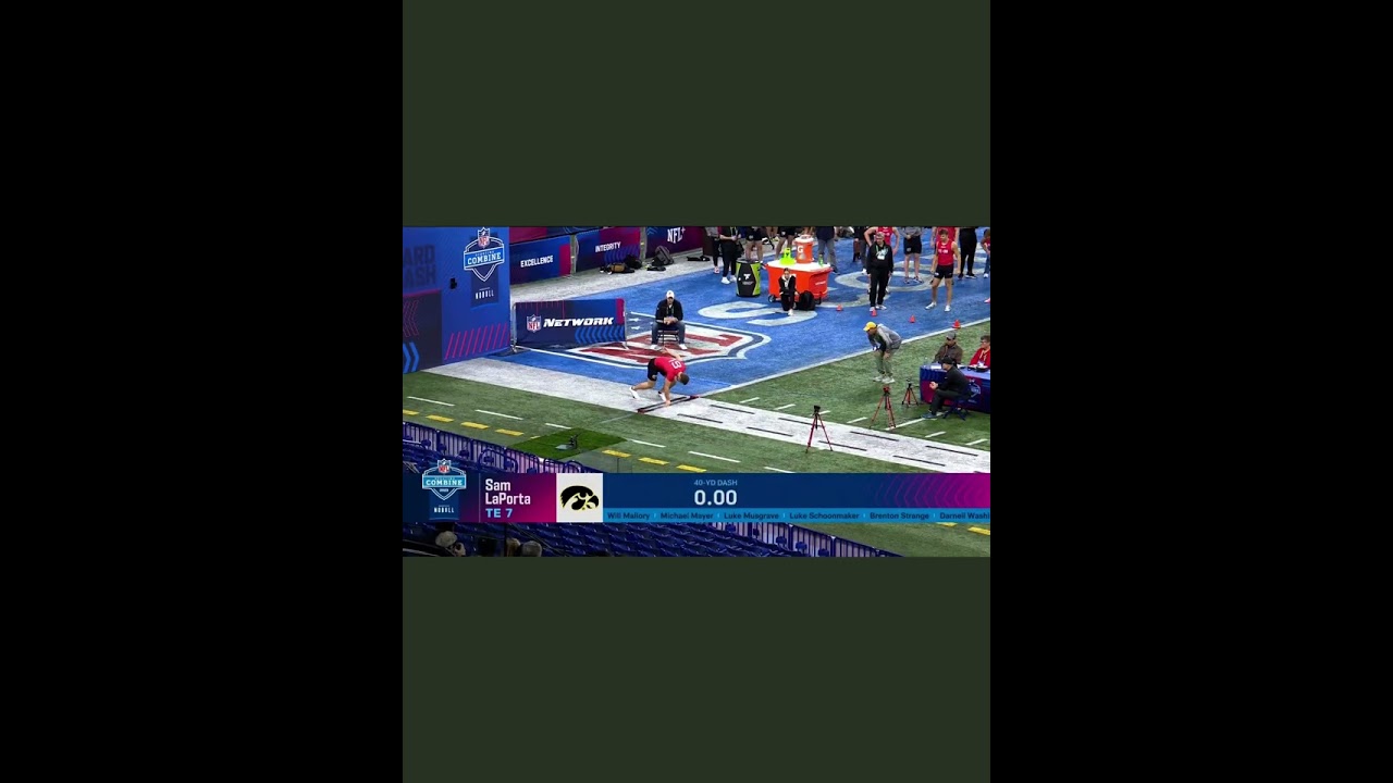 Sam Laporta Runs 4.59 40-Yard Dash at Combine 🏃‍♂️
