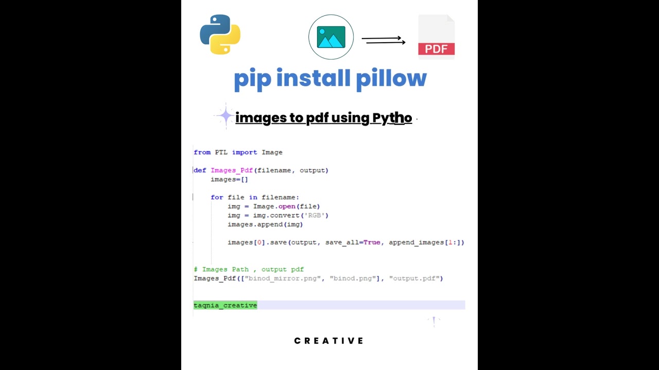 Convert Images to PDF with Pillow in Python π