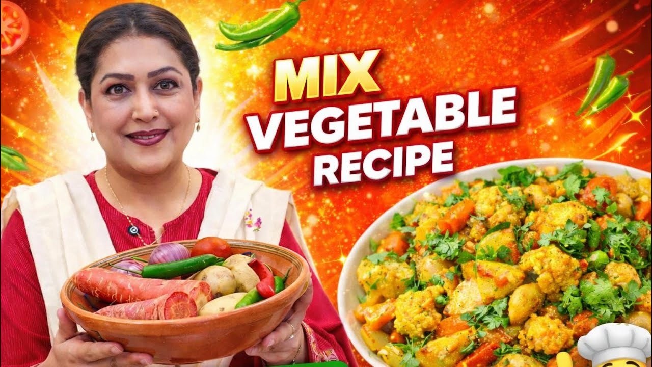 Simple Mixed Vegetable Recipe by Fazila Qazi π₯