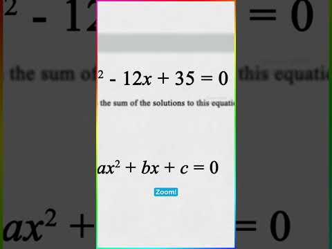 The Sneaky SAT Quadratic Shortcut
