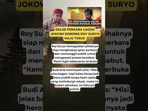 GELAR PERKARA IJAZAH JOKOWI, DORONG ROY SURYO MAJU TERUS #shortvideo #jokowi