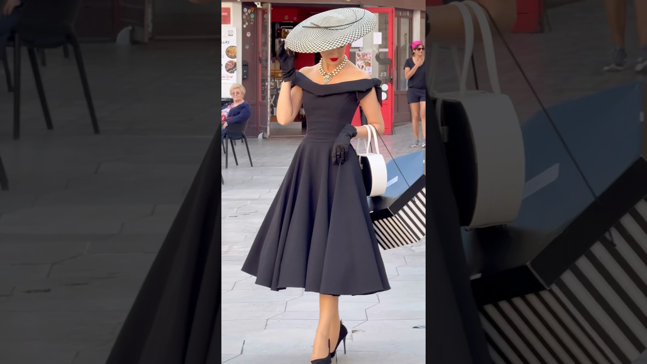 Elegant Dress & Hat from @theprettydress & Cyriane Paris 🖤