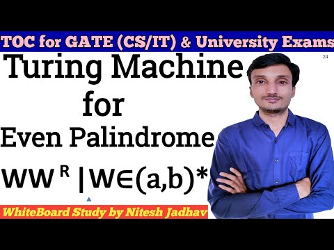 Turing Machine for ww^r | Turing Machine for Even Palindrome | Turing Machine Even length Palindrome