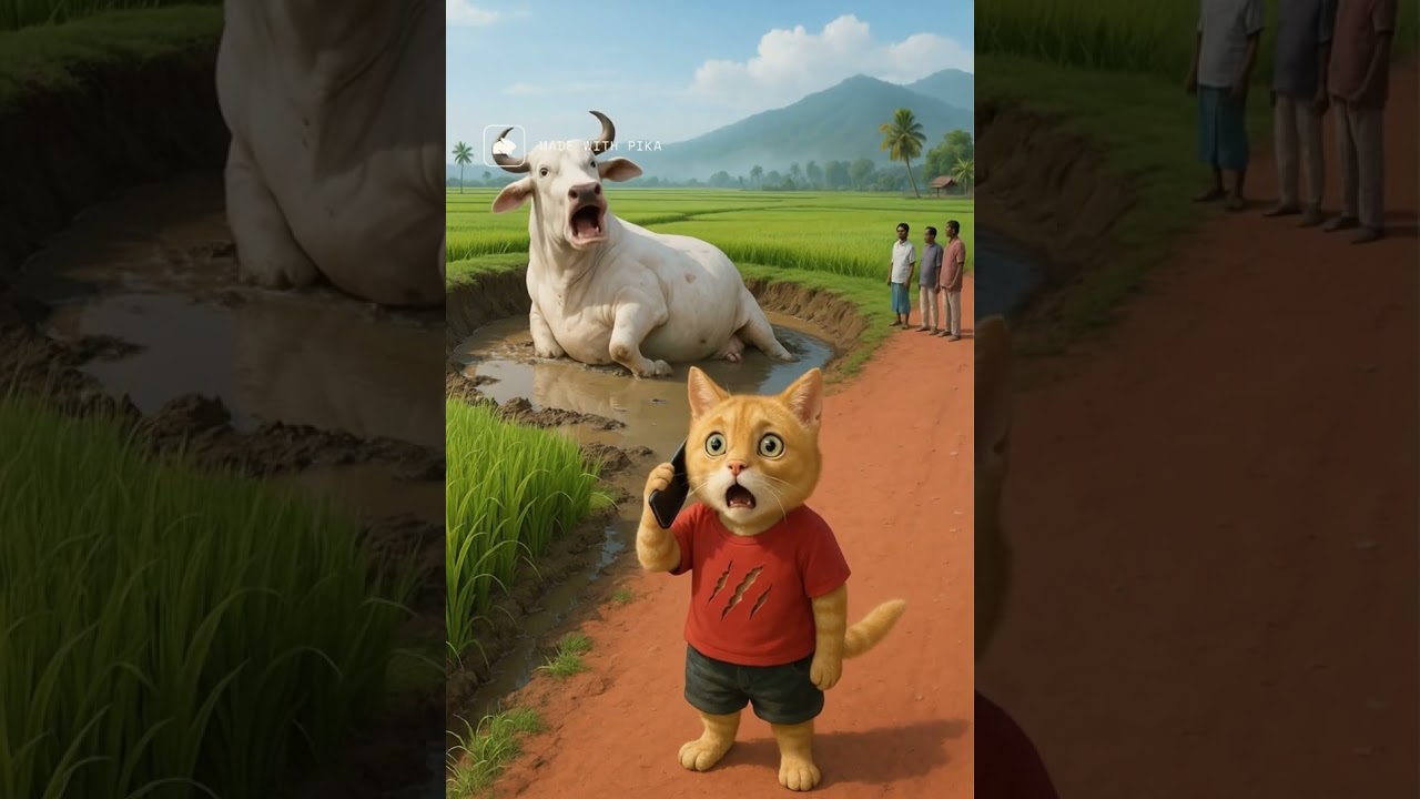 Cat Rescues Cow 🐄 | Uzbek Multfilm