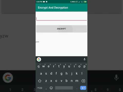Android App : Simple Encryption app.