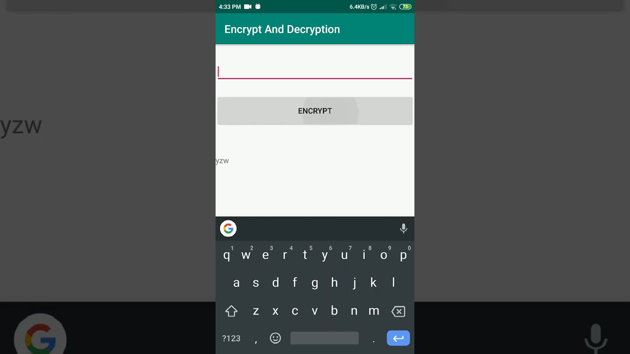 Simple Encryption Android App