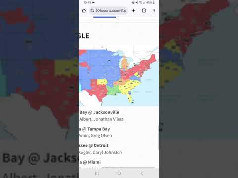 NFL Week 8 2024 TV Coverage Map Released CBS Early & Late & Fox Single Windows