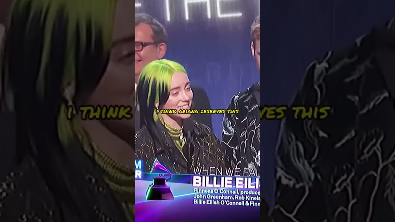 Billie Eilish say Ariana Grande deserves this grammy not me tiktok biltok