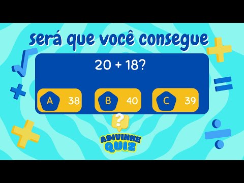 🏆 QUIZ DE MATEMÁTICA | ADIÇÃO E SUBTRAÇÃO | só quem tem mais de 10 anos com consegue