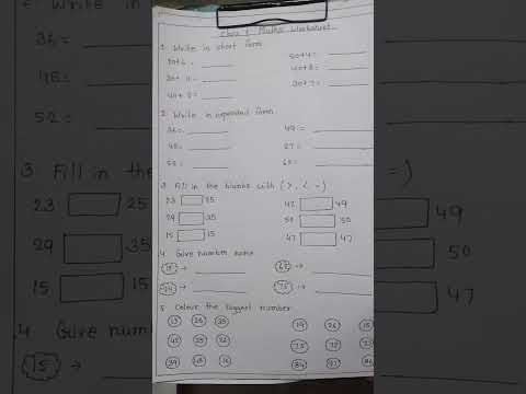 Class 1 maths worksheet /maths worksheet for class 1