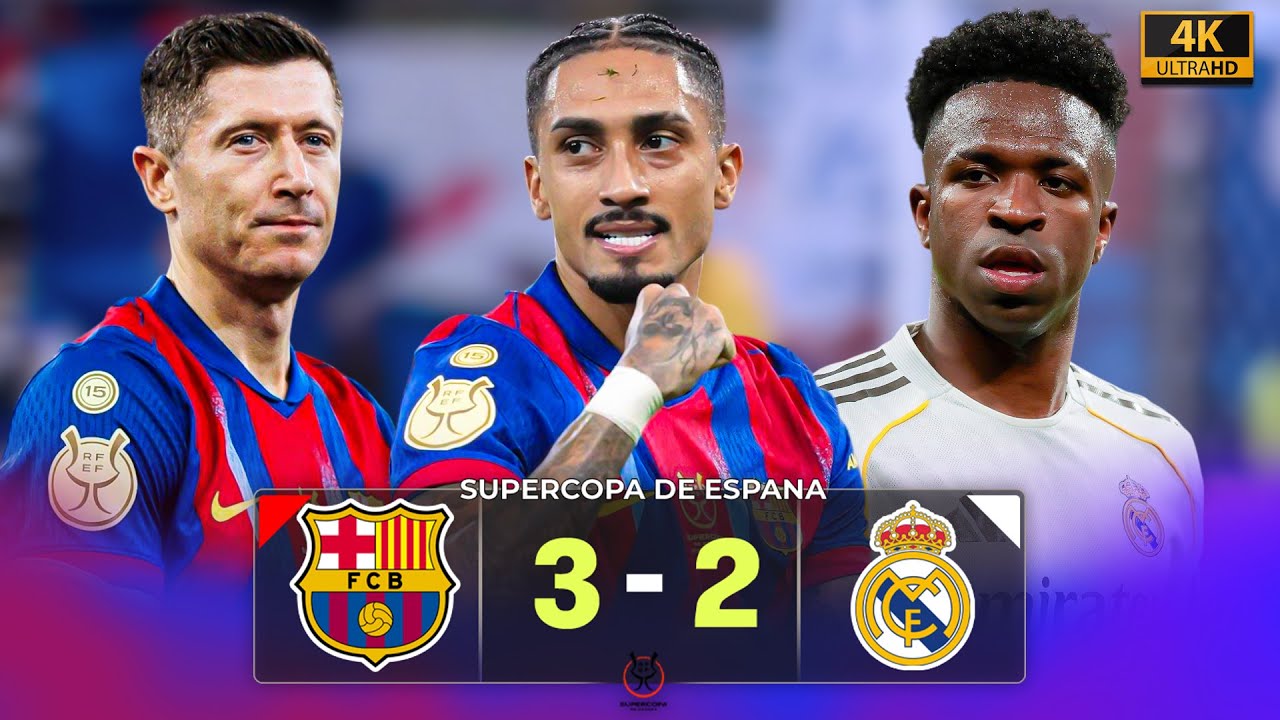 Barcelona 3-2 Real Madrid | Supercopa 2026 Highlights
