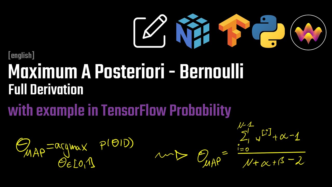 Maximum A Posteriori Estimate (MAP) for Bernoulli: Derivation and Implementation with TensorFlow Probability