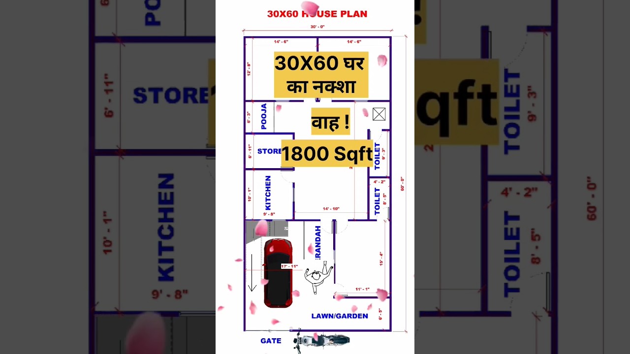 30x60 House Plan | Ideal Home Design 🏡