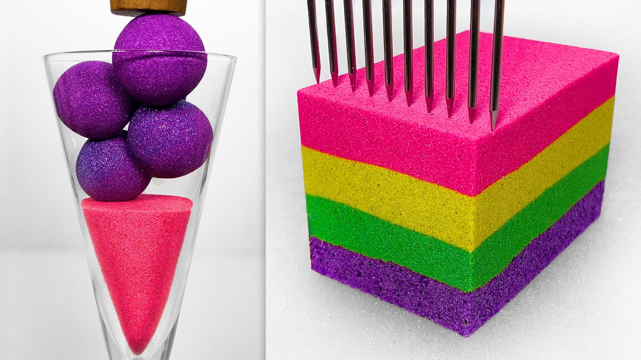 Very Satisfying and Relaxing Compilation 335 Kinetic Sand ASMR