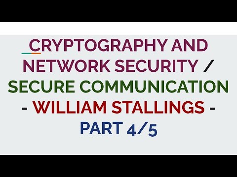 Cryptography and Network Security Part 4/5 | WIlliam Stallings |Secure communication - S8 EC, CS,KTU