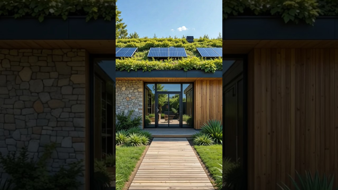 Eco-Friendly Prefab Home with Green Roof 🌿
