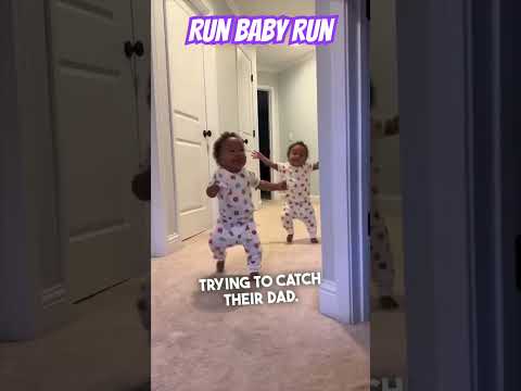 #Run babie’s Run #Running triplets #family #toddlers #momlife #triplets #duet #baby #run fast baby