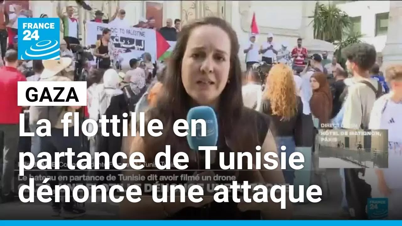 Gaza Flotilla Attacked by Drone Near Tunis 🚢