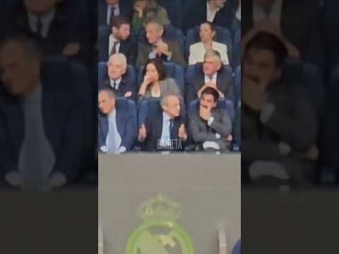 FLORENTINO PÉREZ REACCIÓN AL REAL MADRID VALENCIA EN EL ESTADIO SANTIAGO BERNABÉU