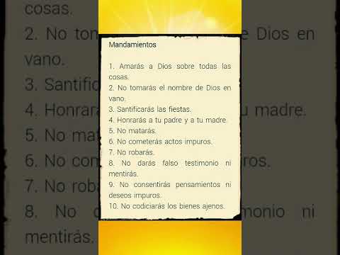 Los 10 Mandamientos de la Ley de Dios #shorts #shortvideo #catecismo