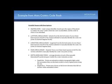 Passion Driven Statistics - Chapter 3 - Example Datasets and Their Codebooks