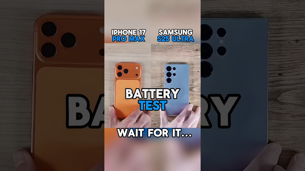 iPhone 17 Pro Max vs Samsung S25 Ultra Battery Test 🔋