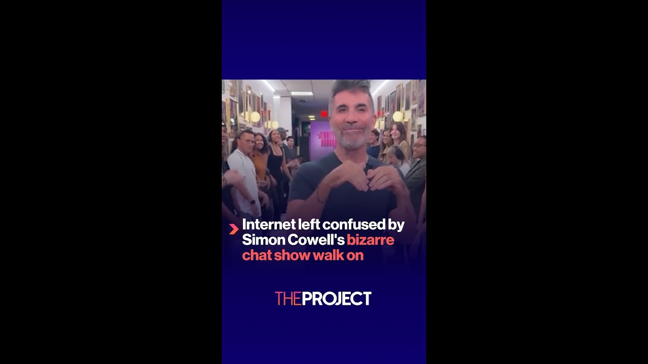 Internet left confused by Simon Cowell's bizarre chat show  walk on