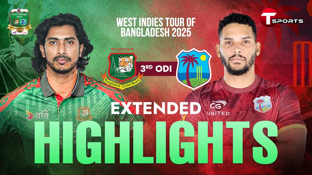 Bangladesh vs West Indies 3rd ODI Extended Highlights | 2025 Series 🏏
