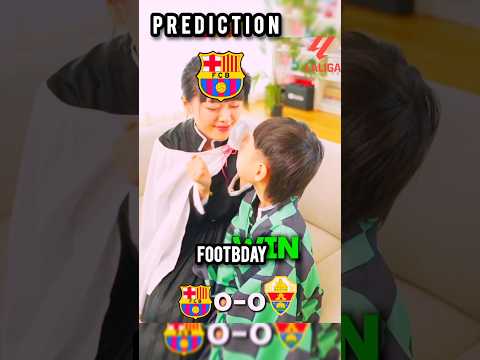 Barcelona 🆚 Elche crazy Prediction 🔥🤩 #laliga #fcbarcelona #footballshorts