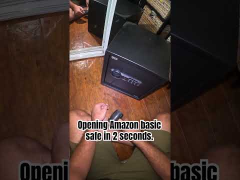Open Amazon basic safe in 2 seconds. #amazon #amazonbasic #madeinchina #safe #diy #fyp #funny #bang